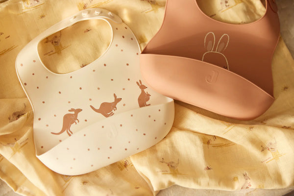 Lätzchen Silikon - Kangaroots - 2 Stück
