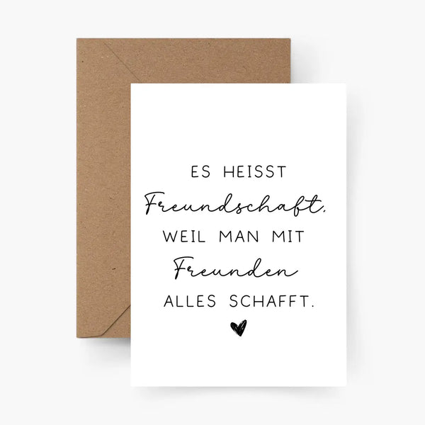 Freundschaft | Postkarte mit Umschlag