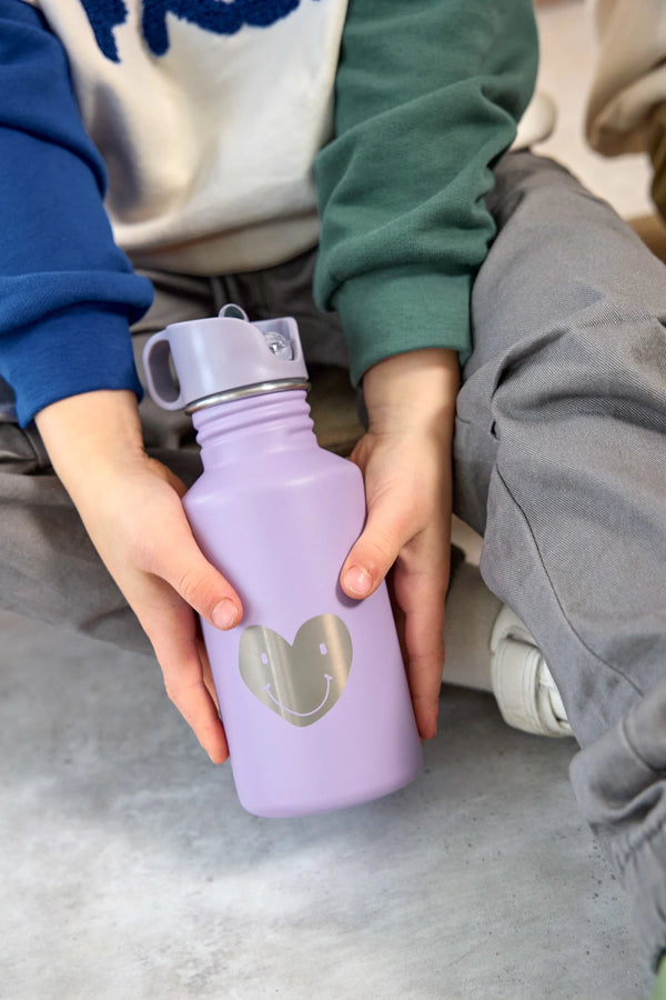 Trinkflasche | Edelstahl | 500ml | Little Gang | Herz Lila
