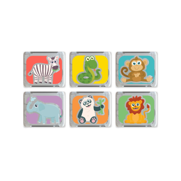 GLO PALS ZANY Zoo 6 Cubes
