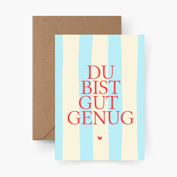 Du bist gut genug | Postkarte mit Umschlag