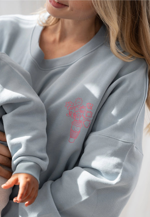 Erwachsenen Sweatshirt | Let Love Bloom