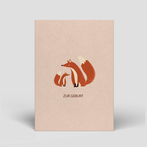 Postkarte - Fuchs zur Geburt