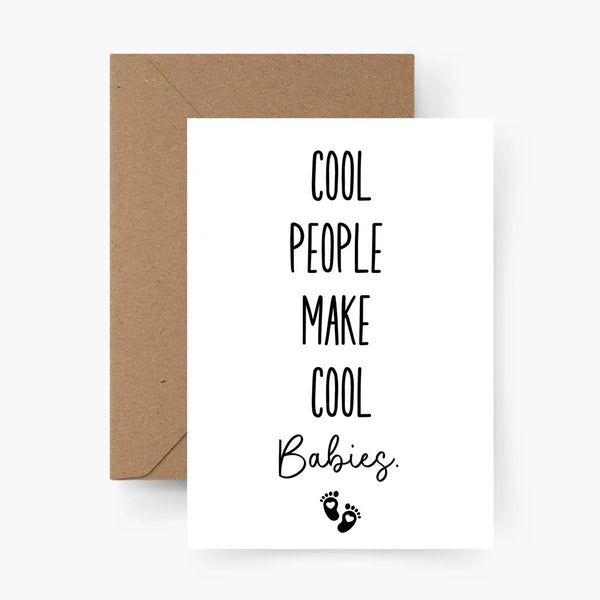 Geburt | Cool People | Postkarte mit Umschlag