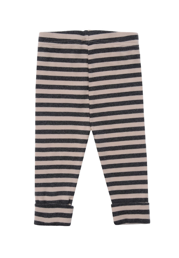 Leggings | grau-beige gestreift | Baby