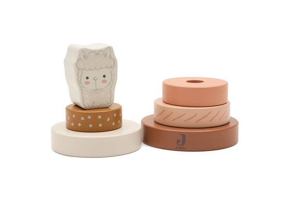 Holz-Stapelturm mit Ringen | Alpaca Paco