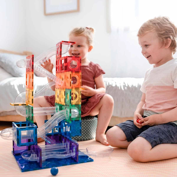 Connetix Magnetbausteine Kugelbahn Rainbow Ball Run Pack 92 Teile