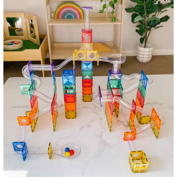 Connetix Magnetbausteine Kugelbahn Rainbow Ball Run Pack 92 Teile