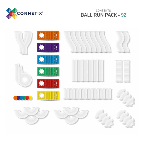Connetix Magnetbausteine Kugelbahn Rainbow Ball Run Pack 92 Teile