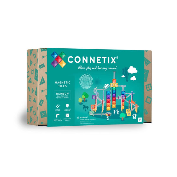Connetix Magnetbausteine Kugelbahn Rainbow Ball Run Pack 92 Teile