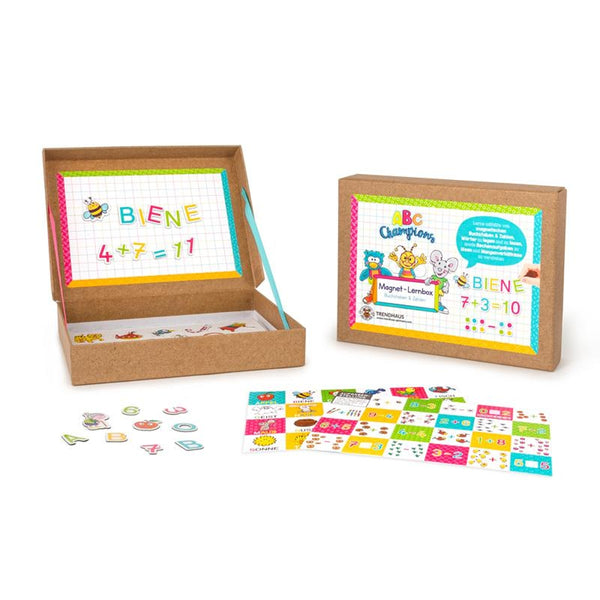 ABC CHAMPIONS Magnet-Lernbox | Buchstaben & Zahlen | 183-teilig