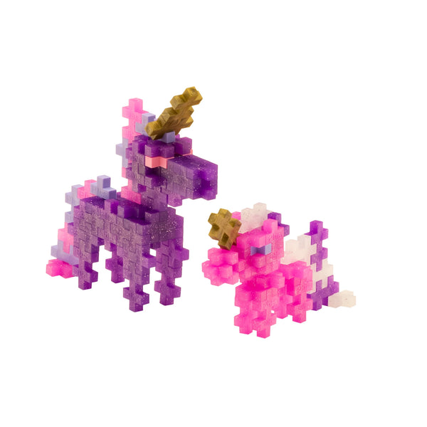 Plus Plus | 100 Kreativ Bausteine | Glitzer Einhorn
