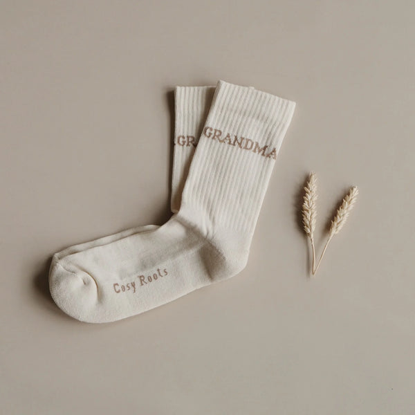 Organic Socks - GRANDMA - Sand