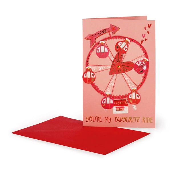 Legami Glückwunschkarte mit Applikation - Love Wheel