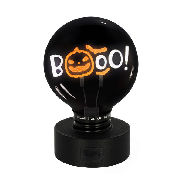 Legami | HALLOWEEN Tischlampe in Glühbirnenform | Pumpkin Booo | Bulb Fiction