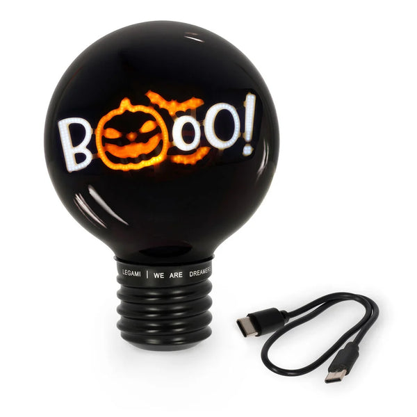 Legami | HALLOWEEN Tischlampe in Glühbirnenform | Pumpkin Booo | Bulb Fiction