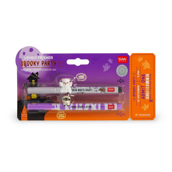 Legami | Set mit 2 Gelstiften mit Deko-Figur | Lovely Friends | Spooky Party | Limited Edition (Kopie)