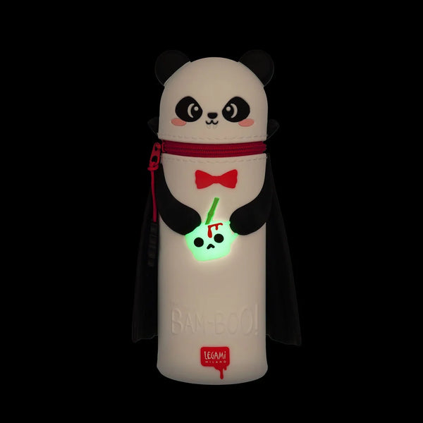 Legami | Halloween | 2-in-1-Mäppchen aus Silikon Panda „Bam-Boo“ - Kawaii