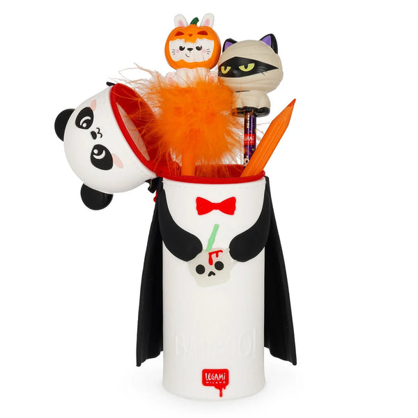 Legami | Halloween | 2-in-1-Mäppchen aus Silikon Panda „Bam-Boo“ - Kawaii