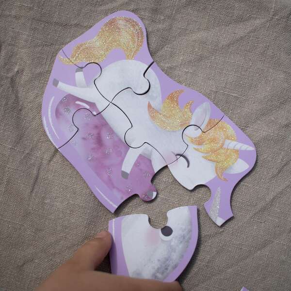 Puzzle Set | Glitzer | Einhorn