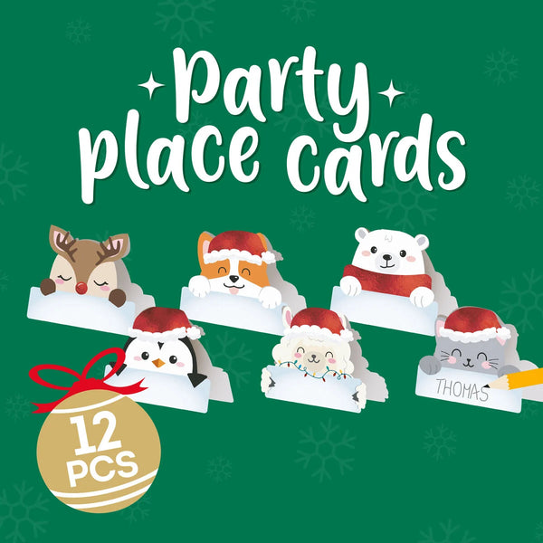 Legami Set mit 12 weihnachtlichen Tischkärtchen
