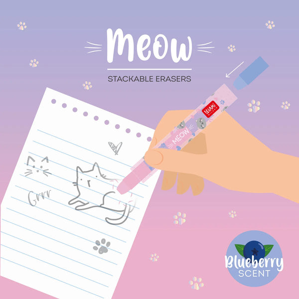 Legami | Stapelbare Radiergummis | Meow
