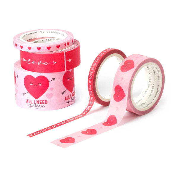 Legami 5er-Set dekorative Papierklebebänder Heart - Tape by Tape