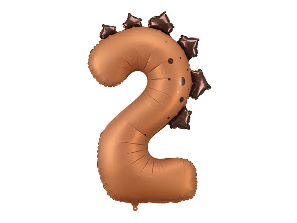 Folienballon Zahl ''2'' Dinosaurier