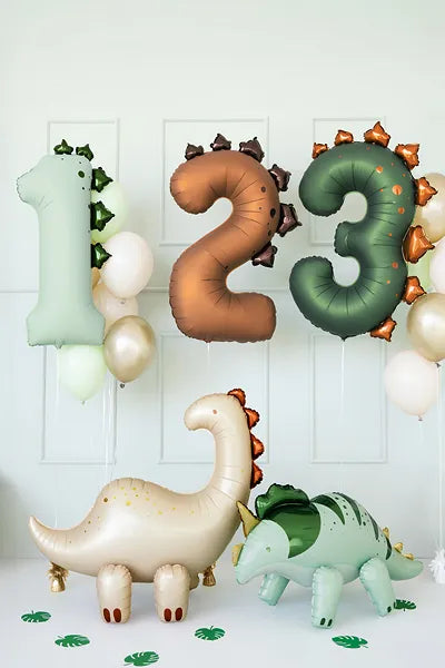 Folienballon Zahl ''2'' Dinosaurier