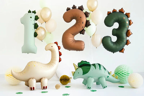 Folienballon Zahl ''3'' Dinosaurier