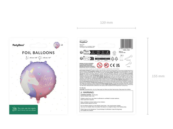 Folienballon | Einhorn | Happy Birthday