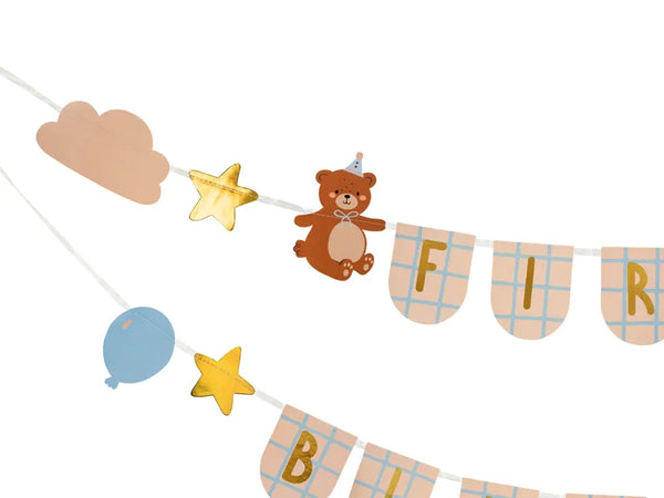 Banner zum ersten Geburtstag mit Bären | 2,55 m