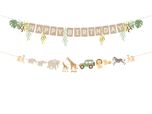 Banner | Happy Birthday Safari | 180 cm