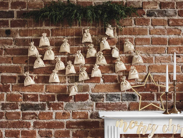 Adventskalender | 24 Beutel mit Zahlen