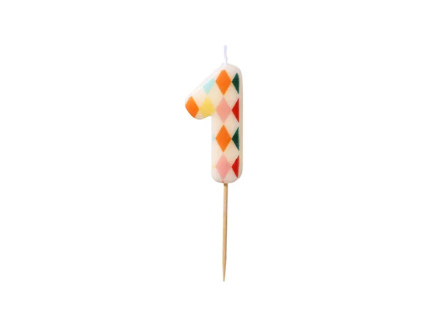 Kerze | Zahl 0-9 Rhombus | 5,5 cm