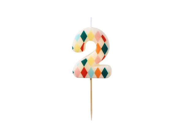 Kerze | Zahl 0-9 Rhombus | 5,5 cm