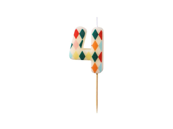 Kerze | Zahl 0-9 Rhombus | 5,5 cm