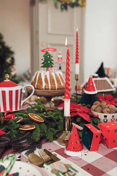 Stabkerzen | Weihnachtsmann | 2 Stück