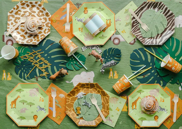 Papier Teller | Tiermuster | 23 cm