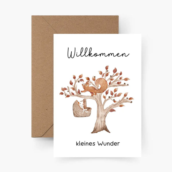 Geburt | kleines Wunder | Postkarte mit Umschlag