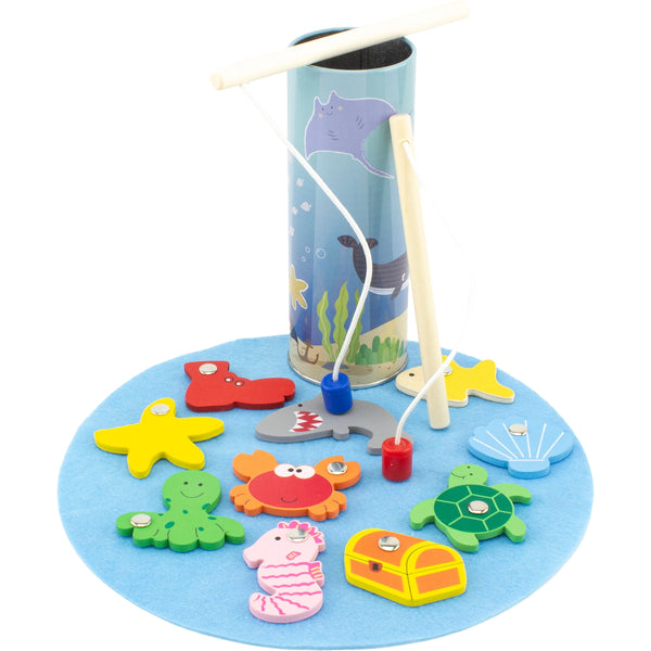 Angeln-Spiel mit Metallbox
