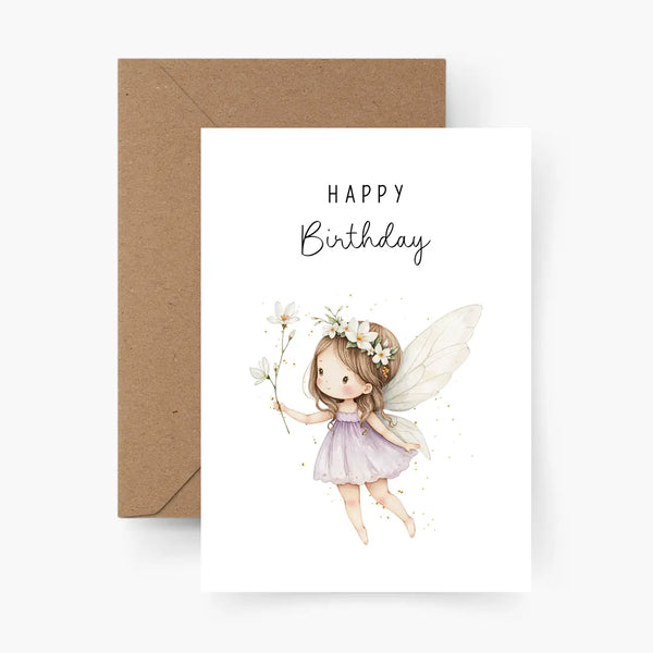 Happy Birthday | Fee | Postkarte mit Umschlag