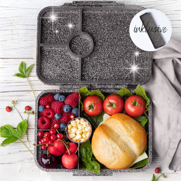 LEKKABOX Glamour Lunchbox mit 4 Fächern