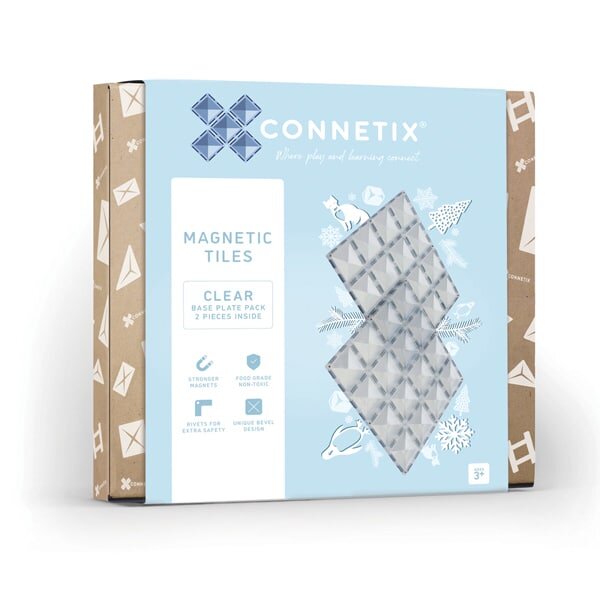 Connetix 2-er Clear Base Plate Pack