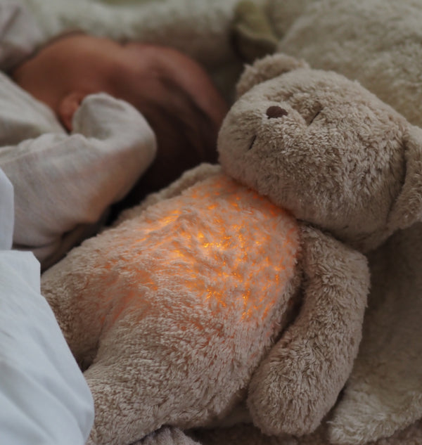 MOONIE Teddybär | Einschlafhilfe | Cappuccino