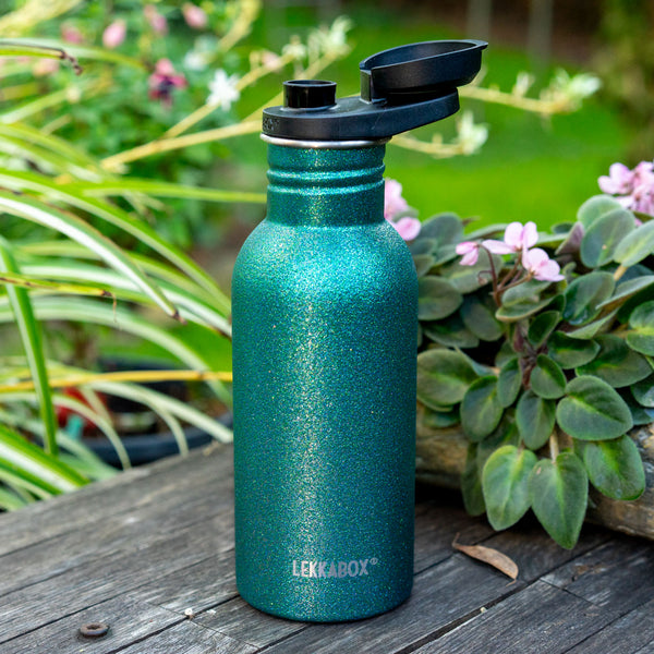 Glitzer Edelstahl Trinkflasche, 500ml