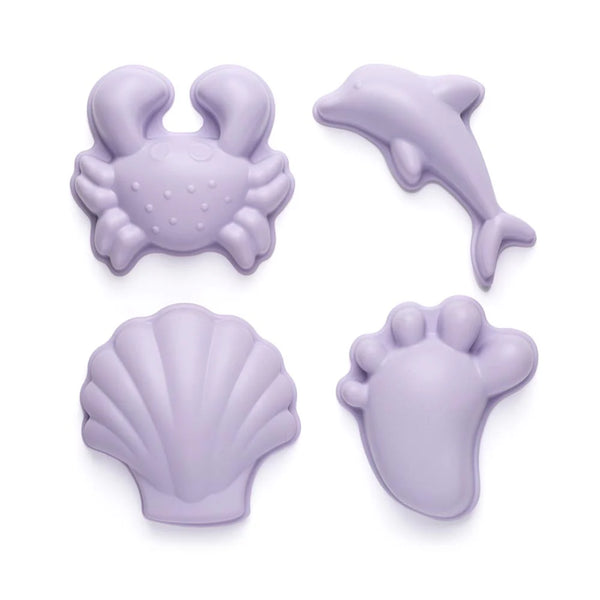 Scrunch - Sandspielset 4 Sandförmchen aus Silikon