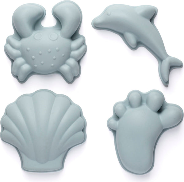 Scrunch - Sandspielset 4 Sandförmchen aus Silikon