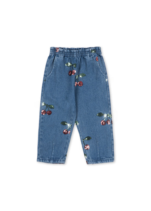 MAGOT PANTS GOTS | CHERRY SEQUIN | Glitzer Jeans
