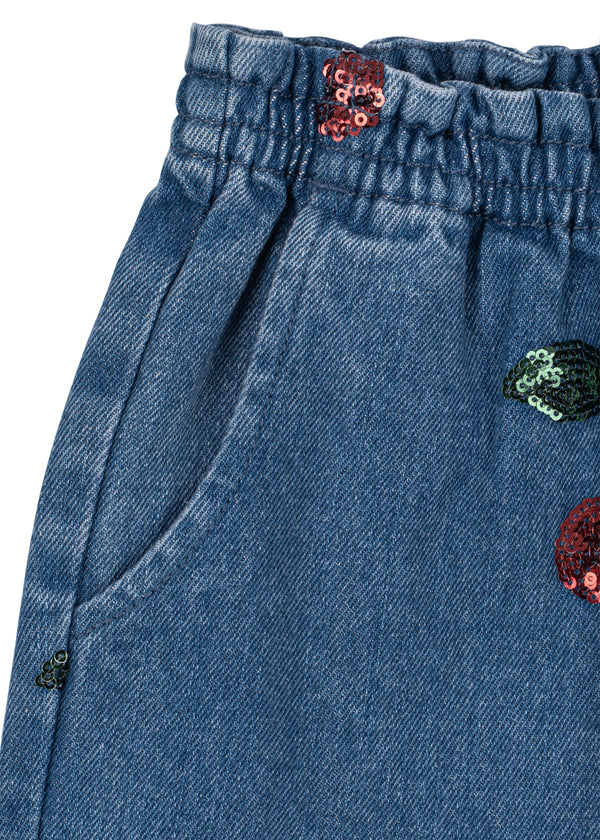 MAGOT PANTS GOTS | CHERRY SEQUIN | Glitzer Jeans